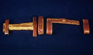 Sværd ornamenter fra Treasure of Childeric I (426-491) Konge af Salian Franks (guld og granat) (se også 161328, 673214 og 694817)